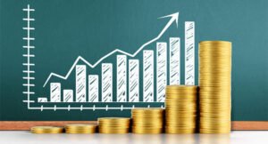 A graph showing the potential for stock price growth over time.